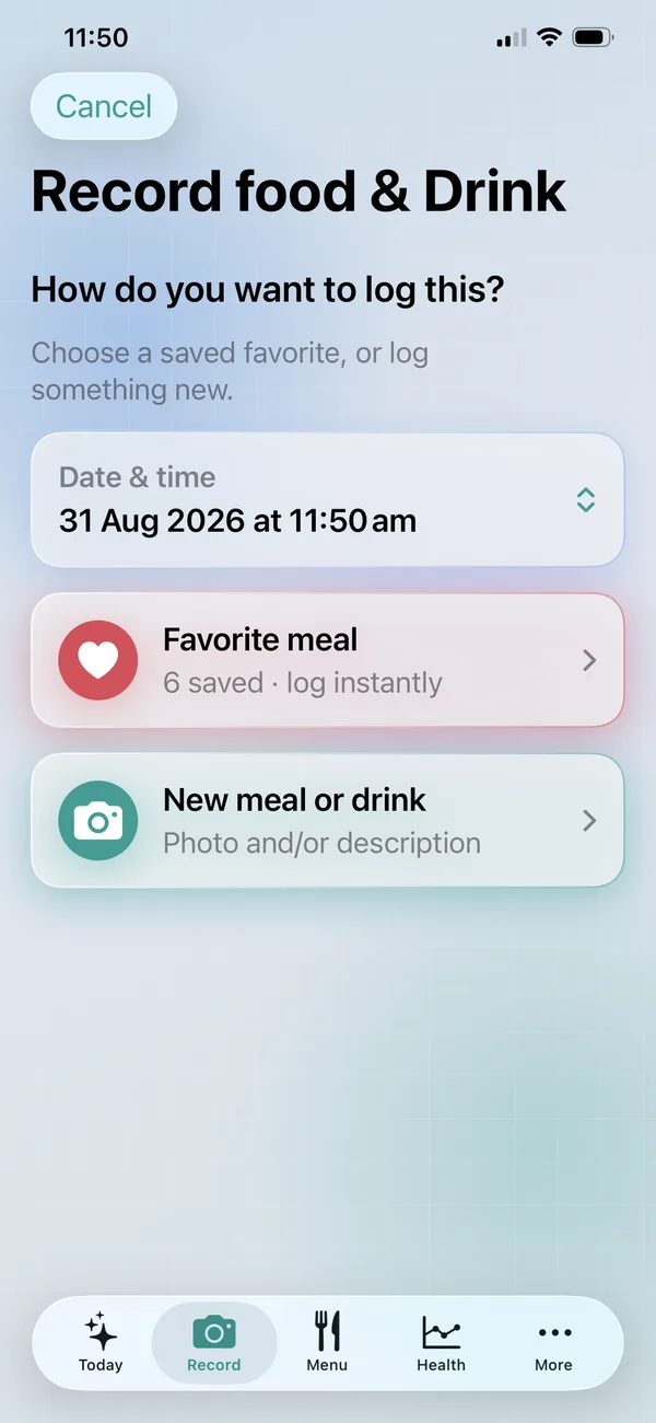 Record food and drink: favourite meals or a new photo
